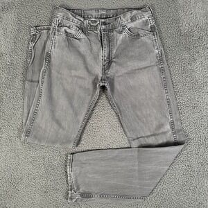 Levis Jeans Mens 32x34 Gray 513 Slim Straight Black Tab Line 8